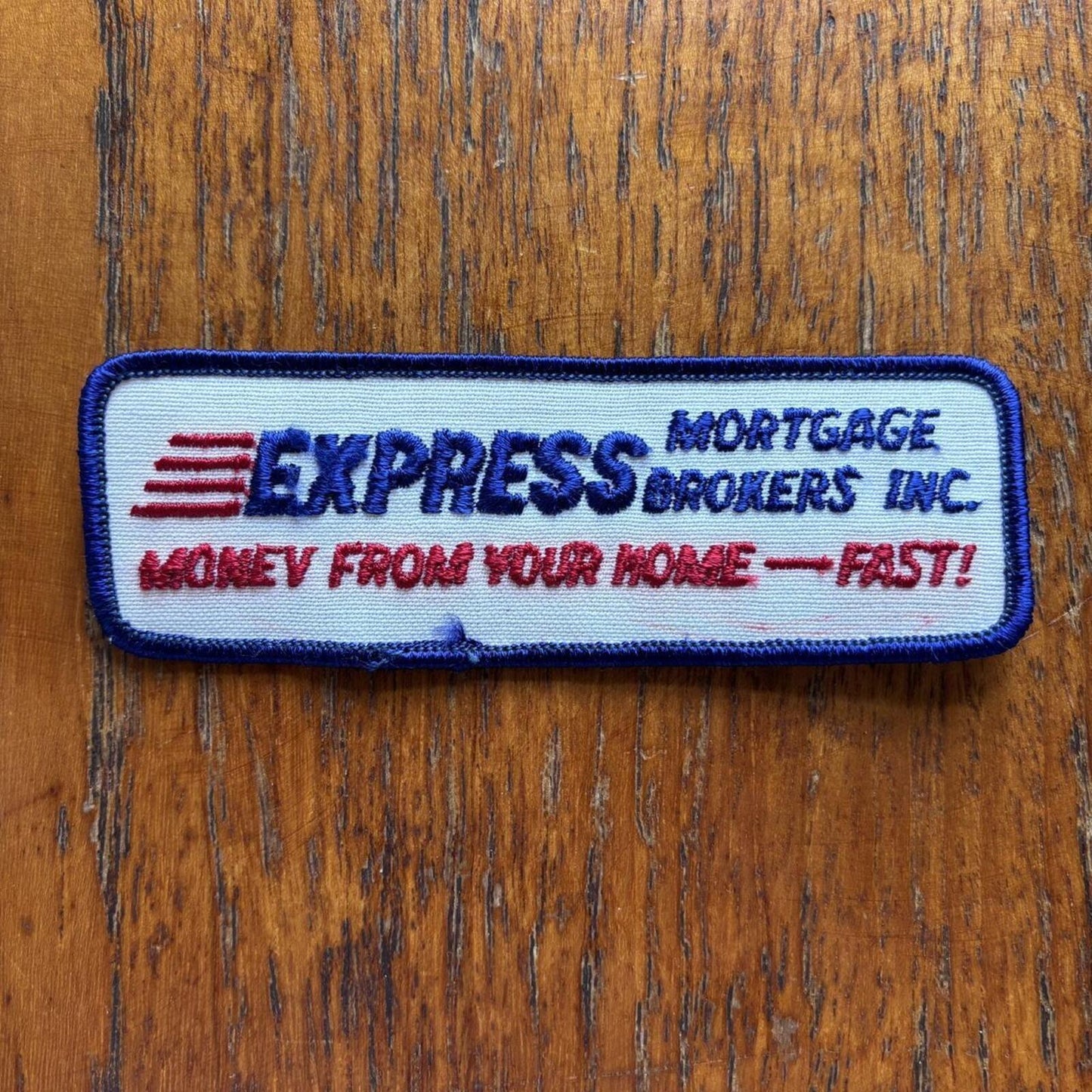 Vintage 90s USA Express mortgage brokers embroidered patch