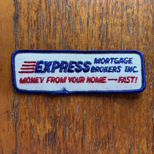 Vintage 90s USA Express mortgage brokers embroidered patch