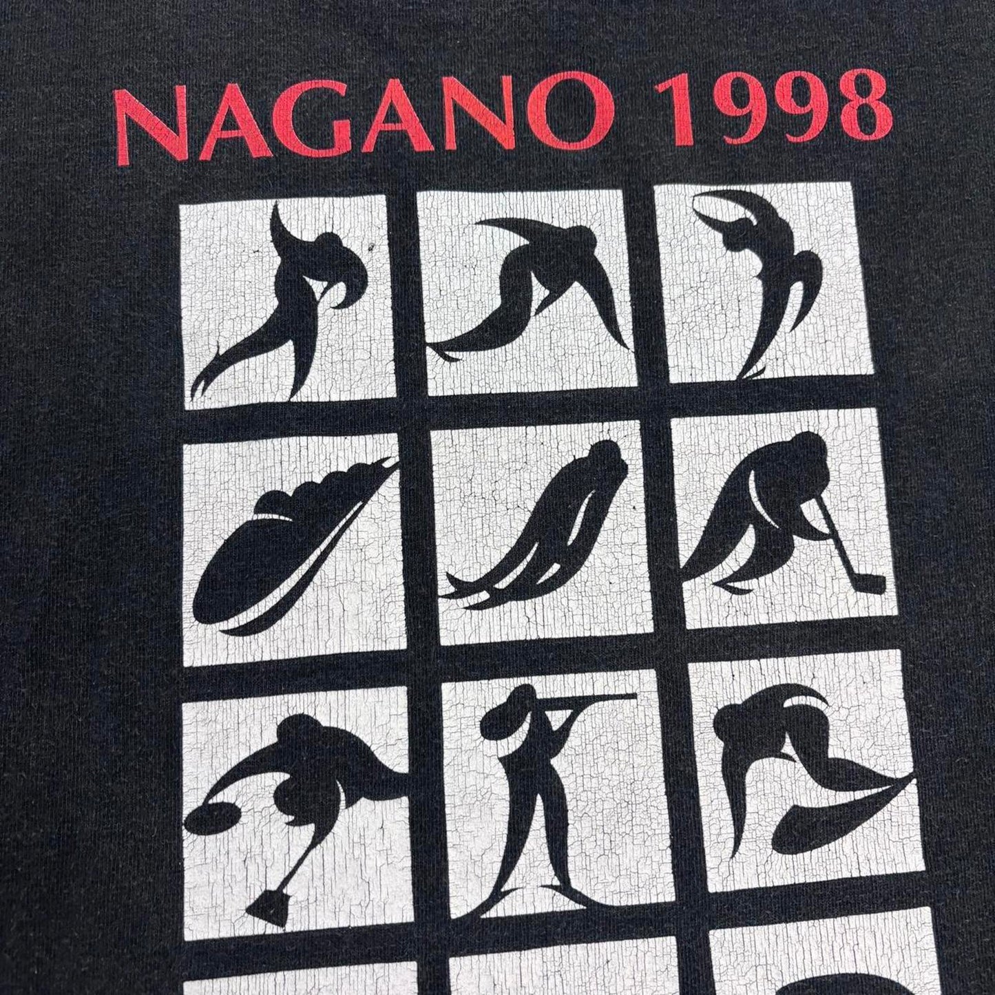Vintage 90s Nagano Olympics Japan winter games snow sports Coca Cola t-shirt