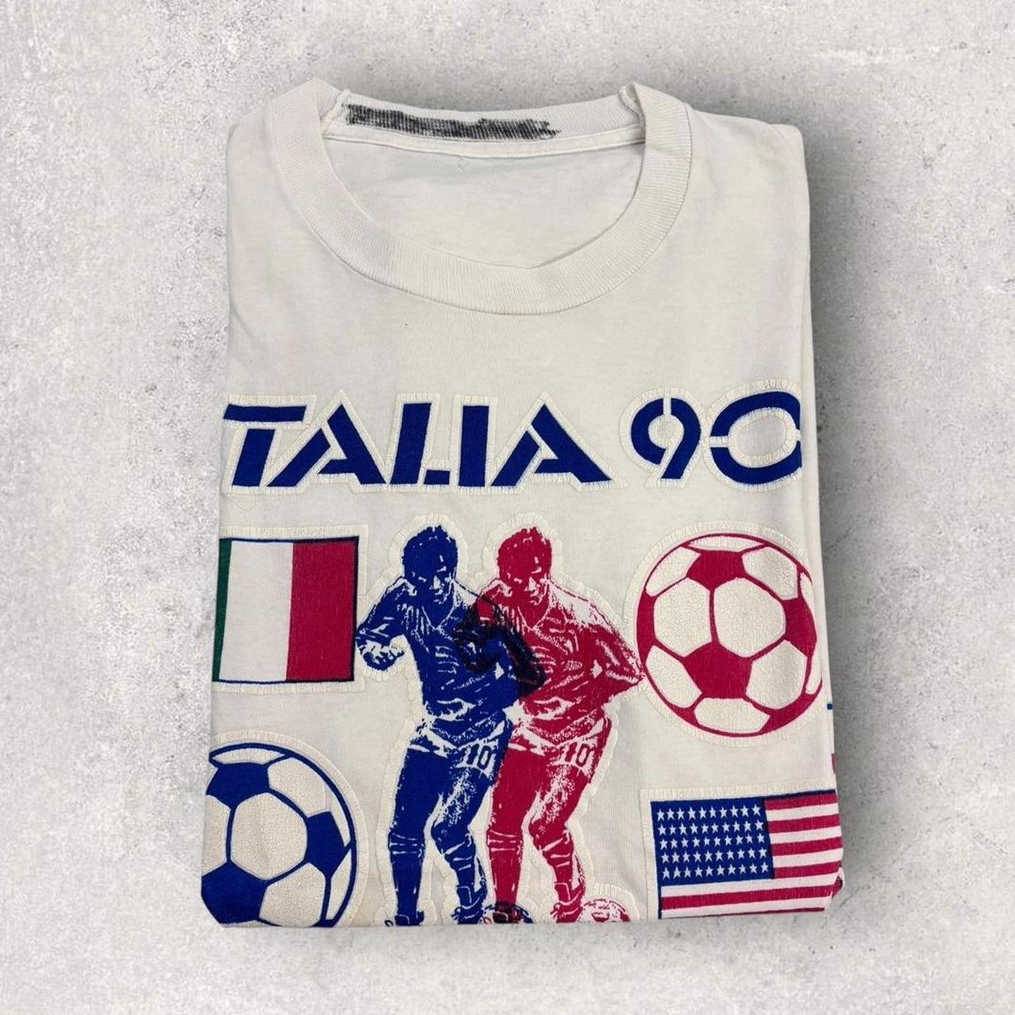 Vintage 90s USA Italy World Cup USA World Cup football tournament t-shirt