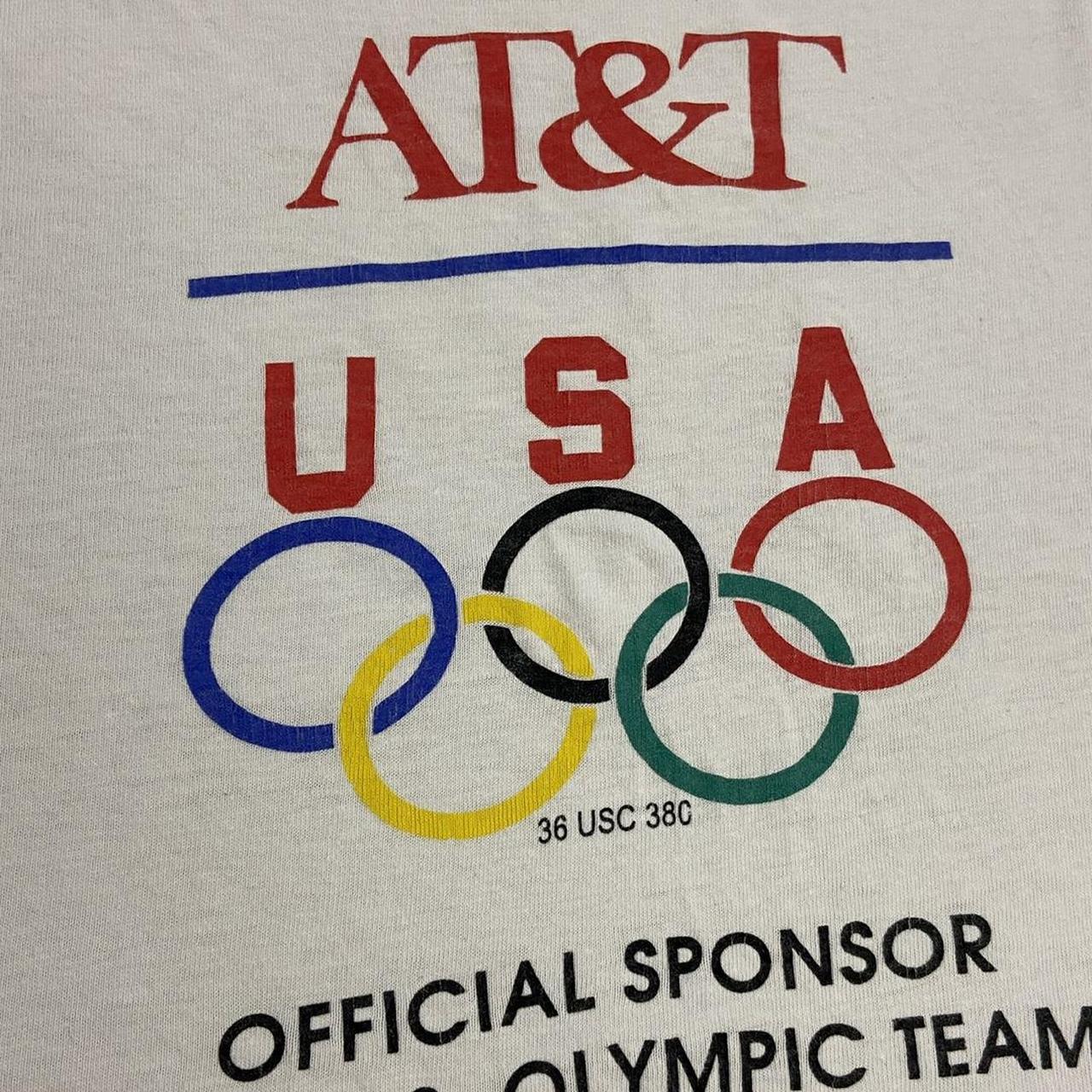 Vintage 90s USA Atlanta Olympics summer games AT&T sponsor athletics graphic t-shirt