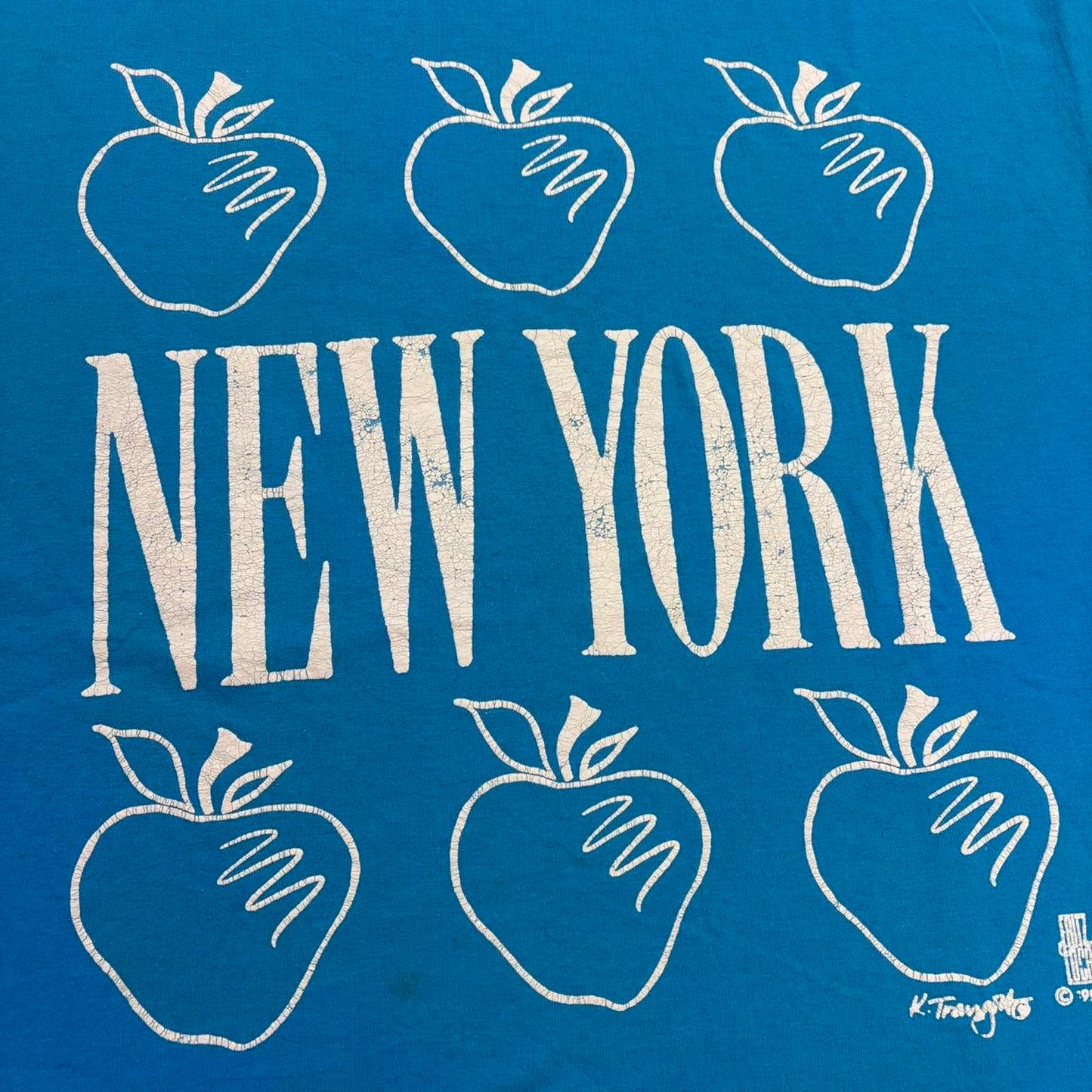 Vintage 90s USA New York City the big apple tourist souvenir t-shirt