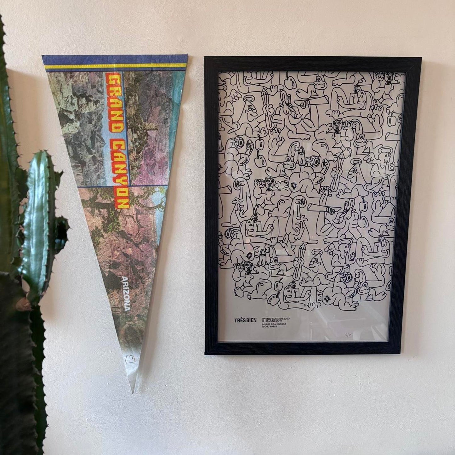 Vintage 90s USA Grand Canyon national park Arizona souvenir felt pennant