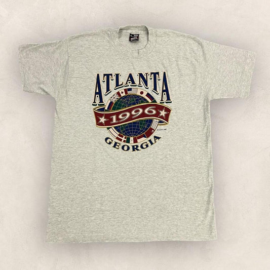 Vintage 90s USA Atlanta Olympics summer games athletics Georgia graphic t-shirt