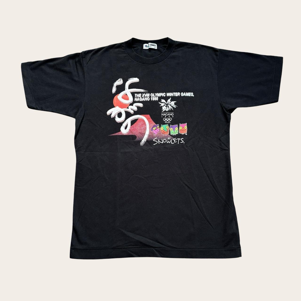Vintage Nagano Olympics winter games snow sports Japan mascot t-shirt