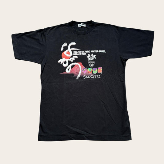 Vintage Nagano Olympics winter games snow sports Japan mascot t-shirt