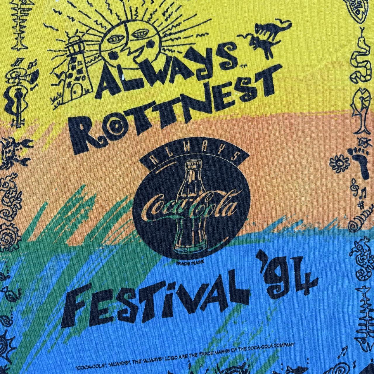 Vintage Always Rottnest music festival ‘94 Perth Australia Coca Cola t-shirt