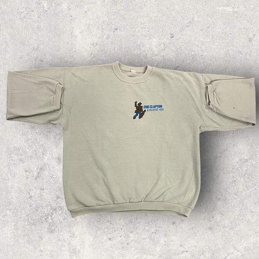 Vintage 80s USA Eric Clapton and his band world tour rock music graphic sweatshirt
