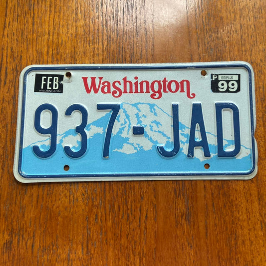 Vintage 90s USA Washington American license plate