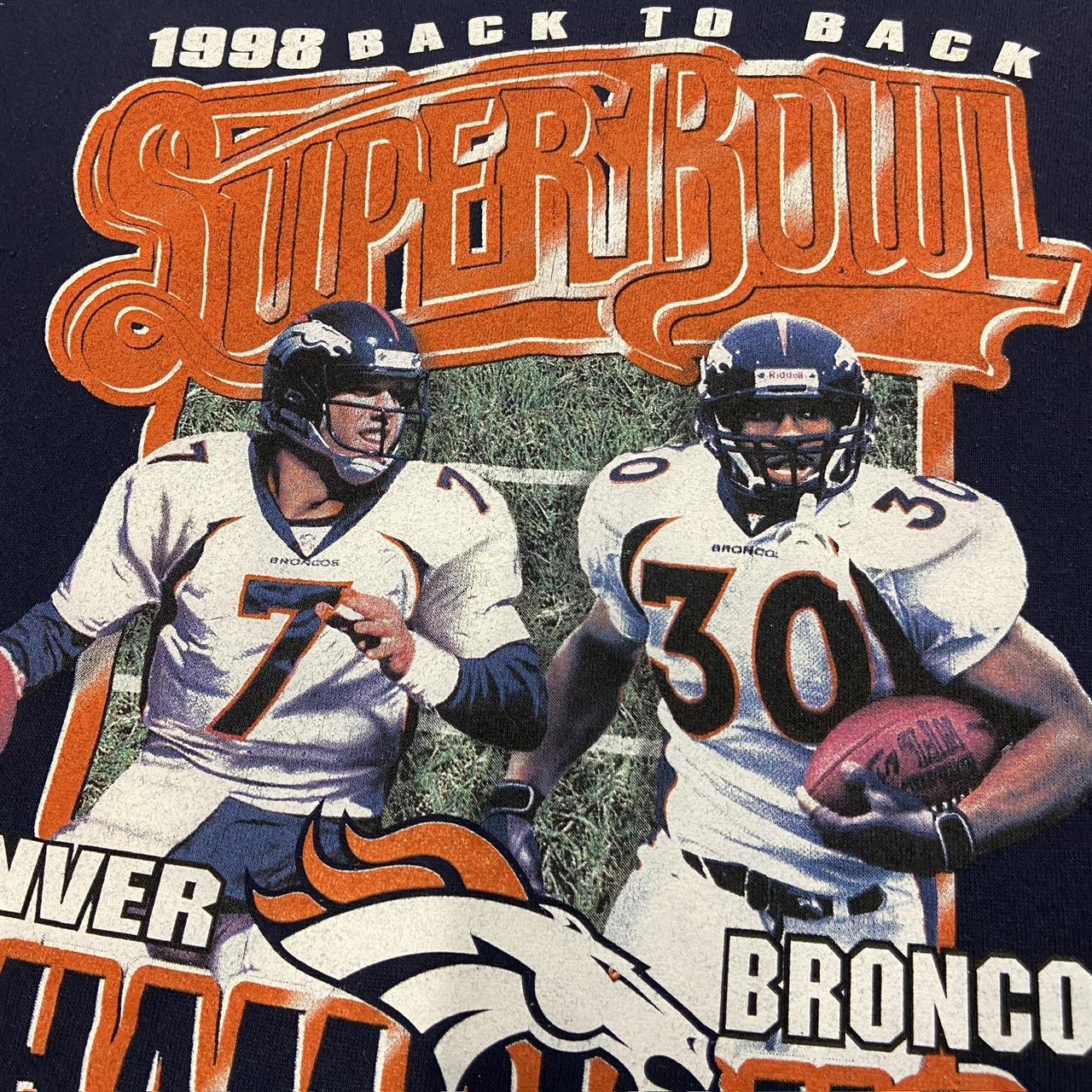 Vintage 90s USA Denver Broncos NFL American Football Super Bowl promotional sweatshirt