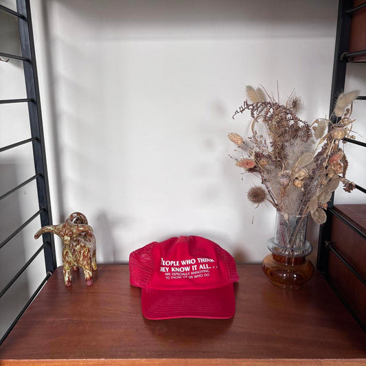 Vintage 90 USA slogan humour novelty trucker cap