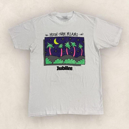 Vintage 90s USA moon over Miami Florida Jubilee souvenir t-shirt