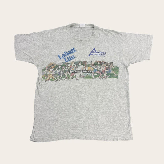 Vintage 90s 24 hour relay race marathon running Halifax Canada t-shirt