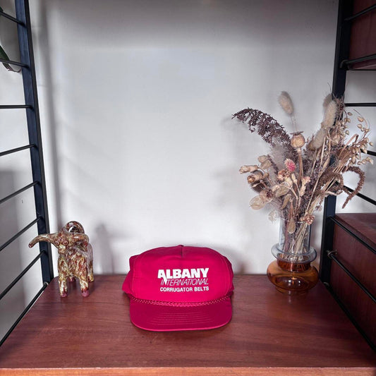 Vintage 90s USA Albany corrugator belts New Hampshire construction workwear cap