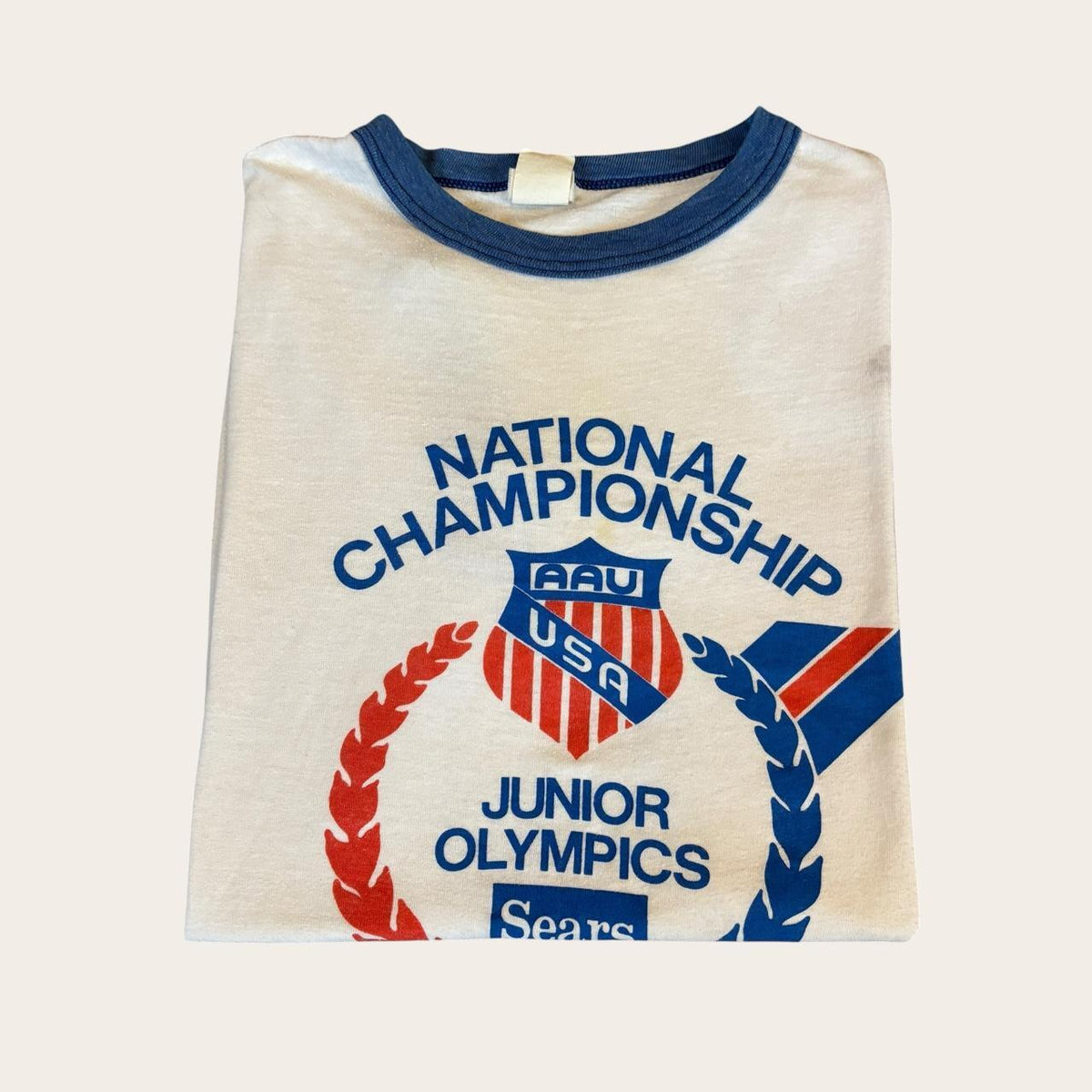 Vintage 80s USA junior Olympics athletics Sears ringer t-shirt
