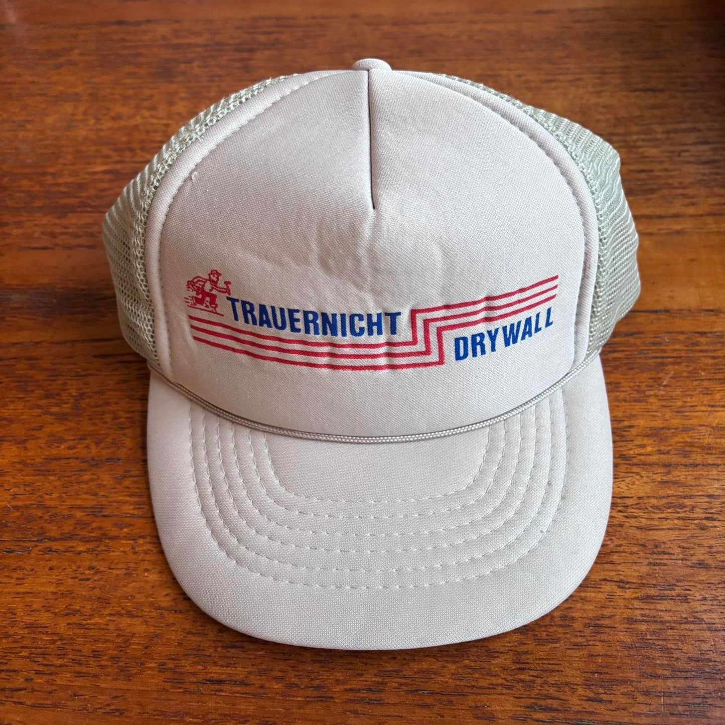 Vintage 90s USA Trauernicht drywall contractor workwear trucker cap