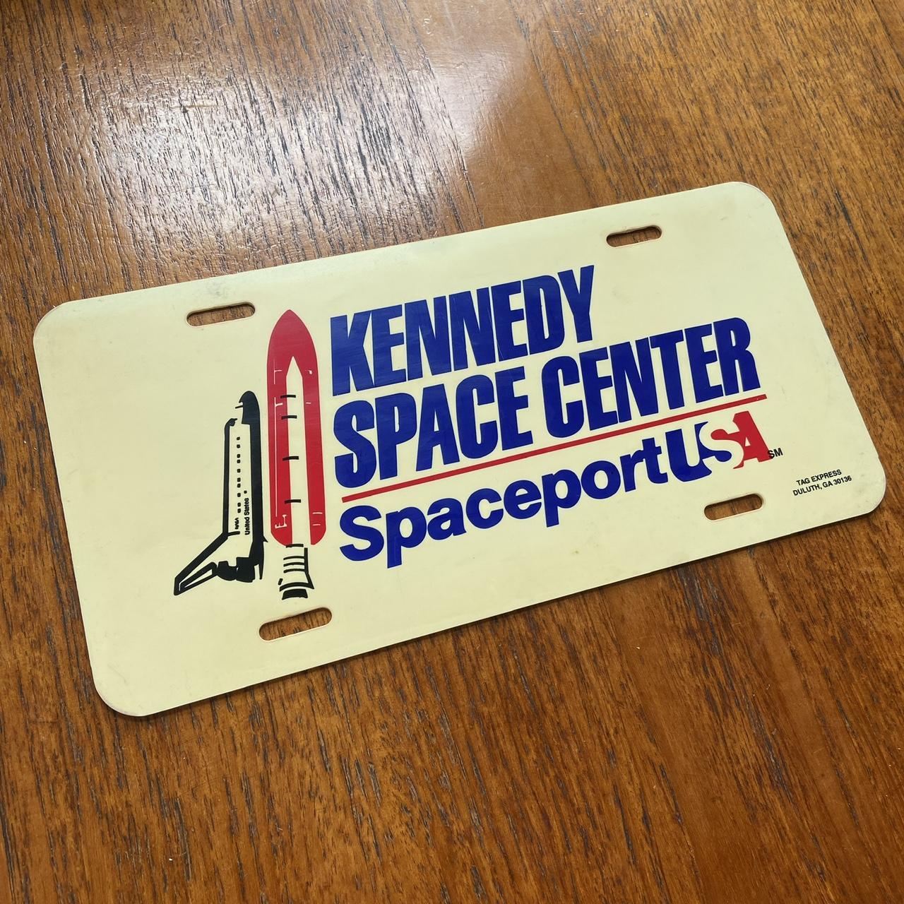 Vintage 90s USA Kennedy Space Center Cape Canaveral Florida promotional American license plate