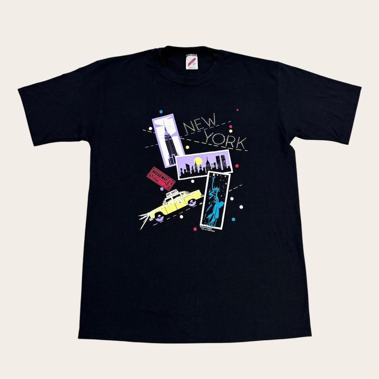 Vintage 90s USA New York City landmarks tourist t-shirt