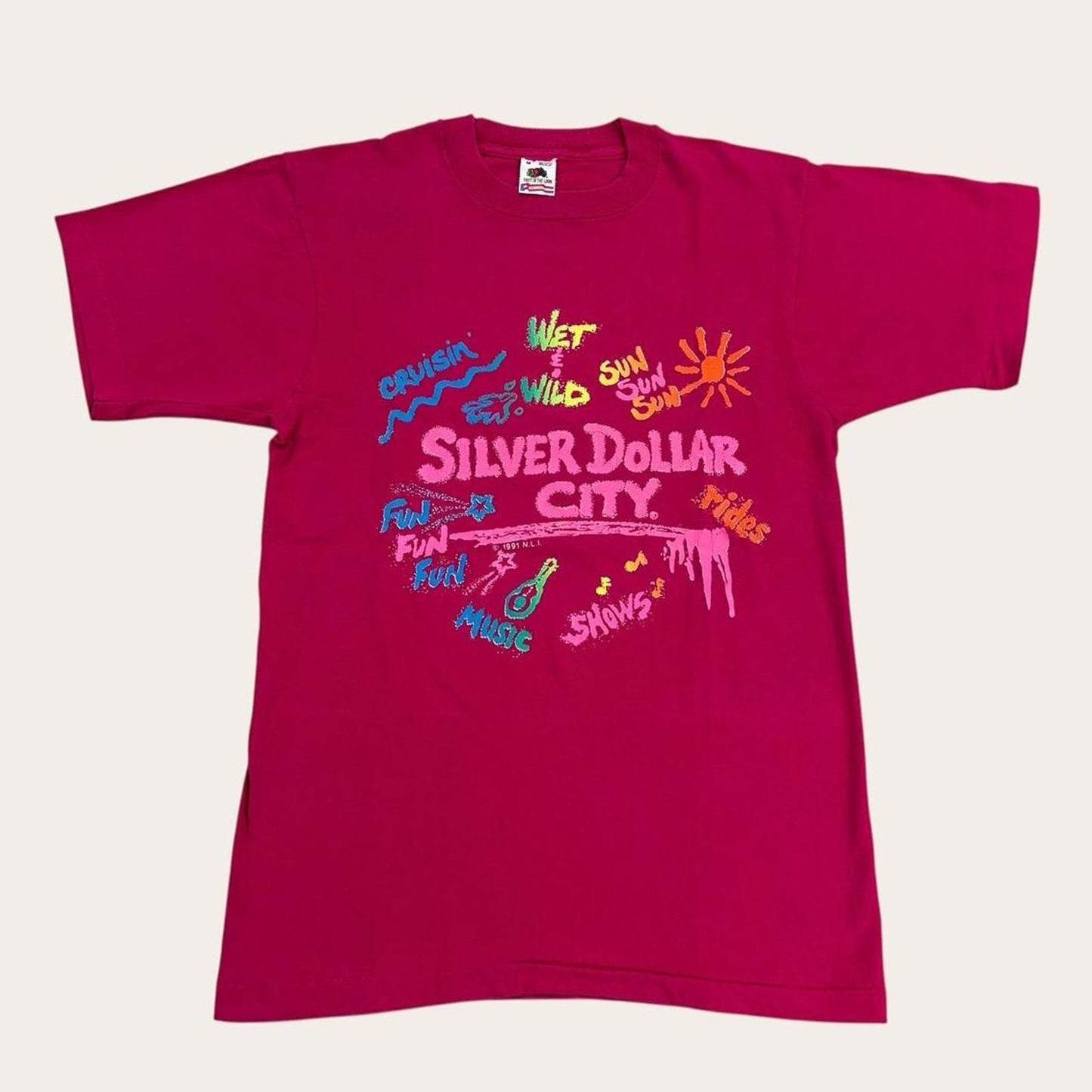 Vintage 90s USA Silver Dollar city theme park Branson Missouri tourist t-shirt