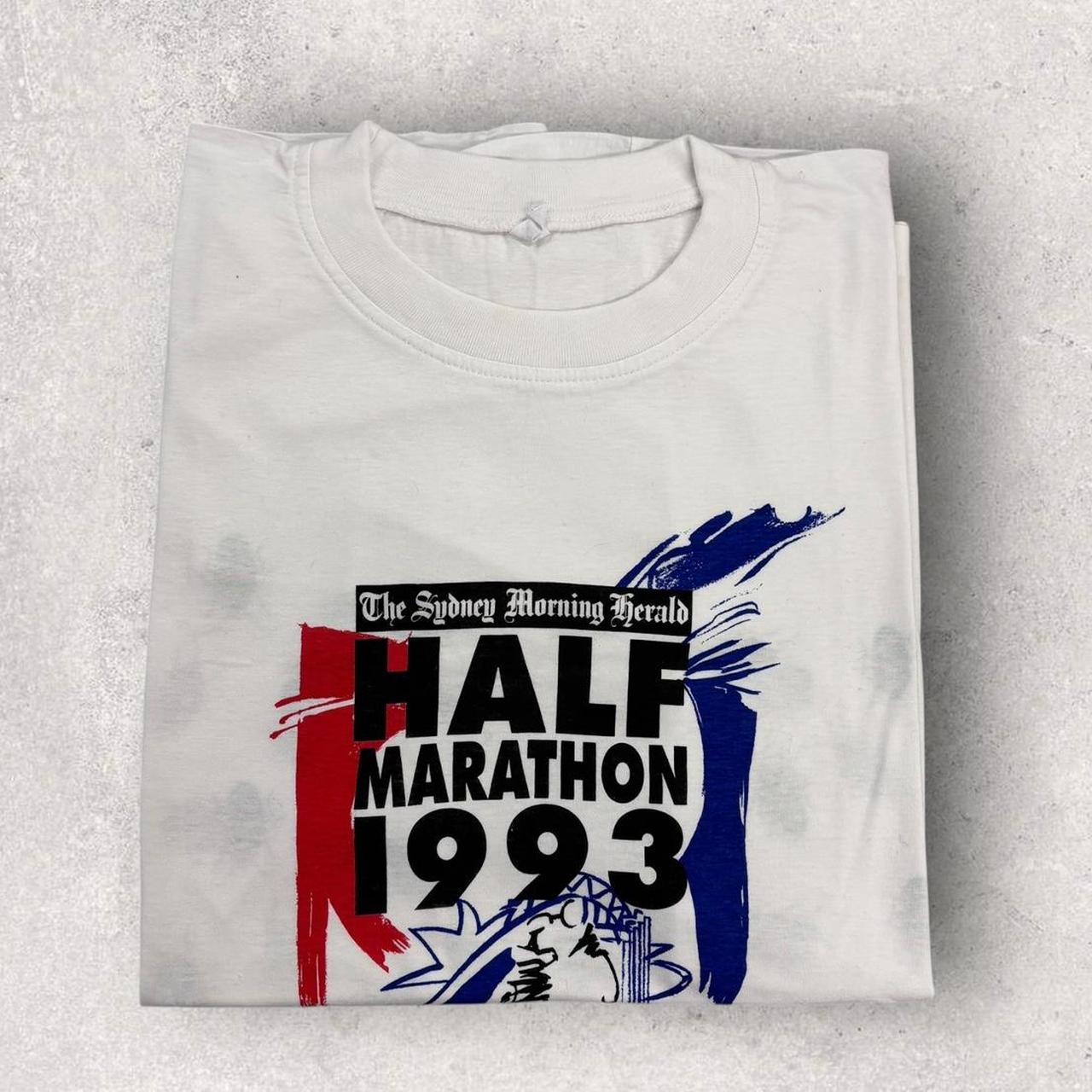 Vintage 90s Sydney Half Marathon 1993 Australia running graphic t-shirt