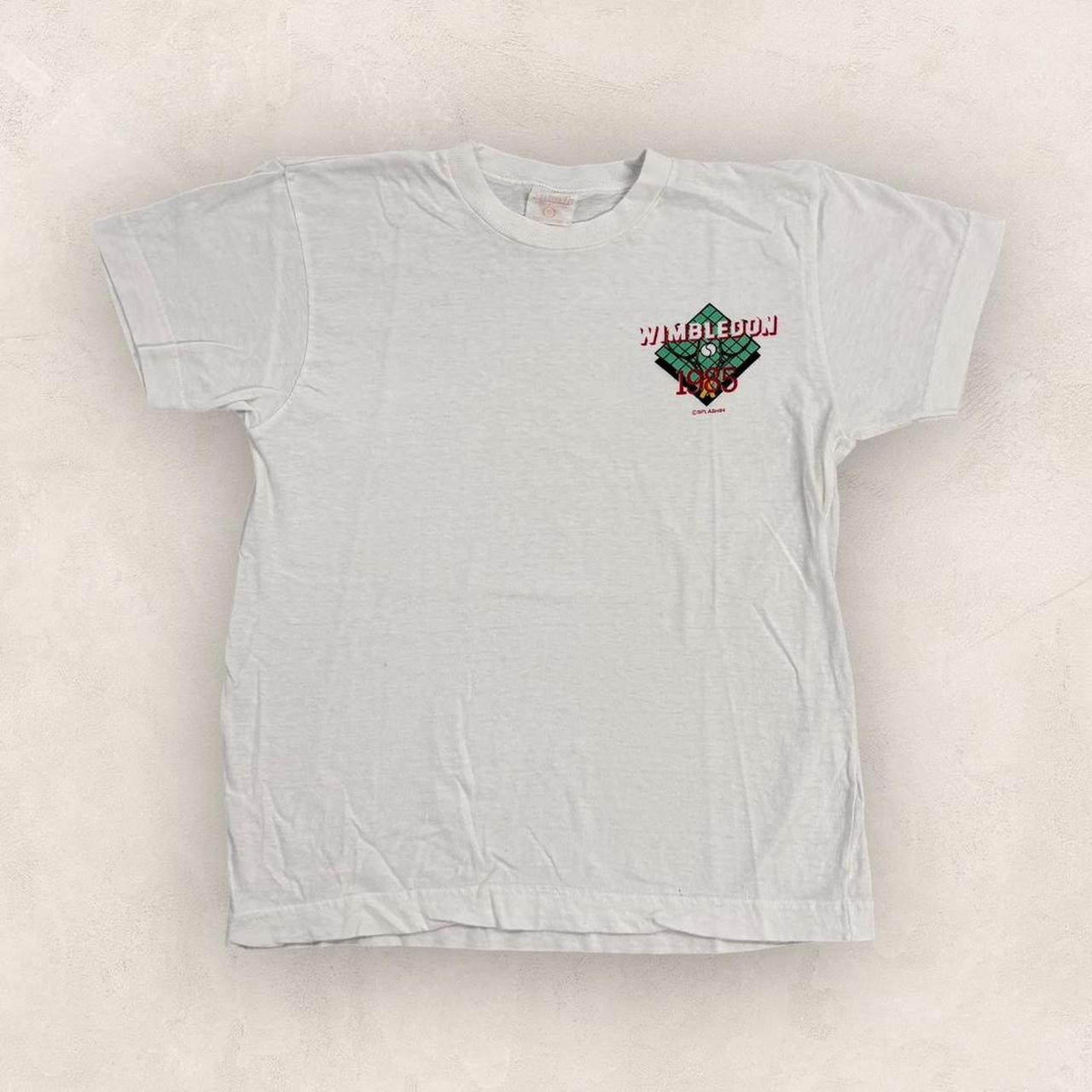 Vintage 80s Wimbledon tennis tournament 1985 graphic t-shirt