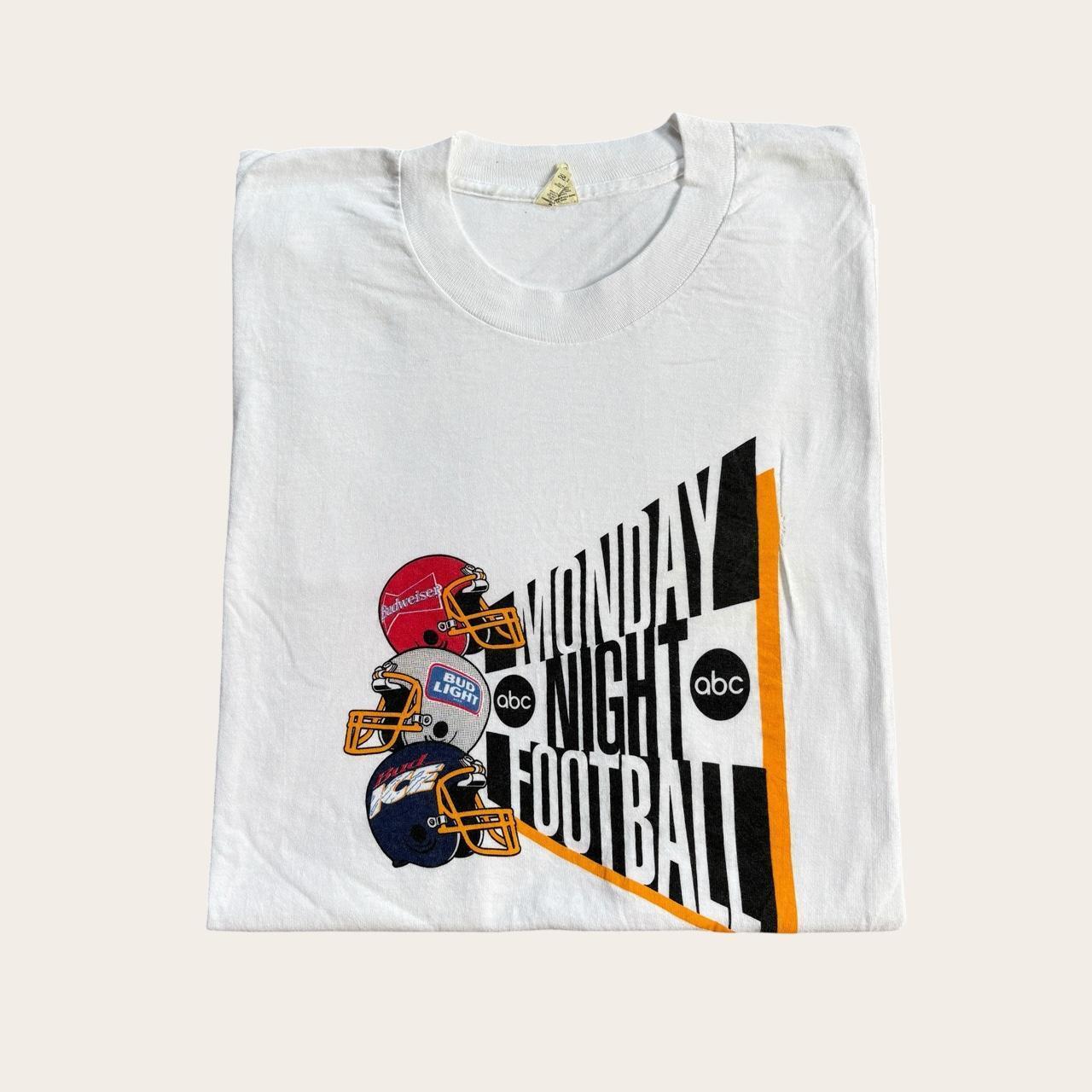 Vintage 90s ABC network Monday Night American Football NFL Budweiser t-shirt