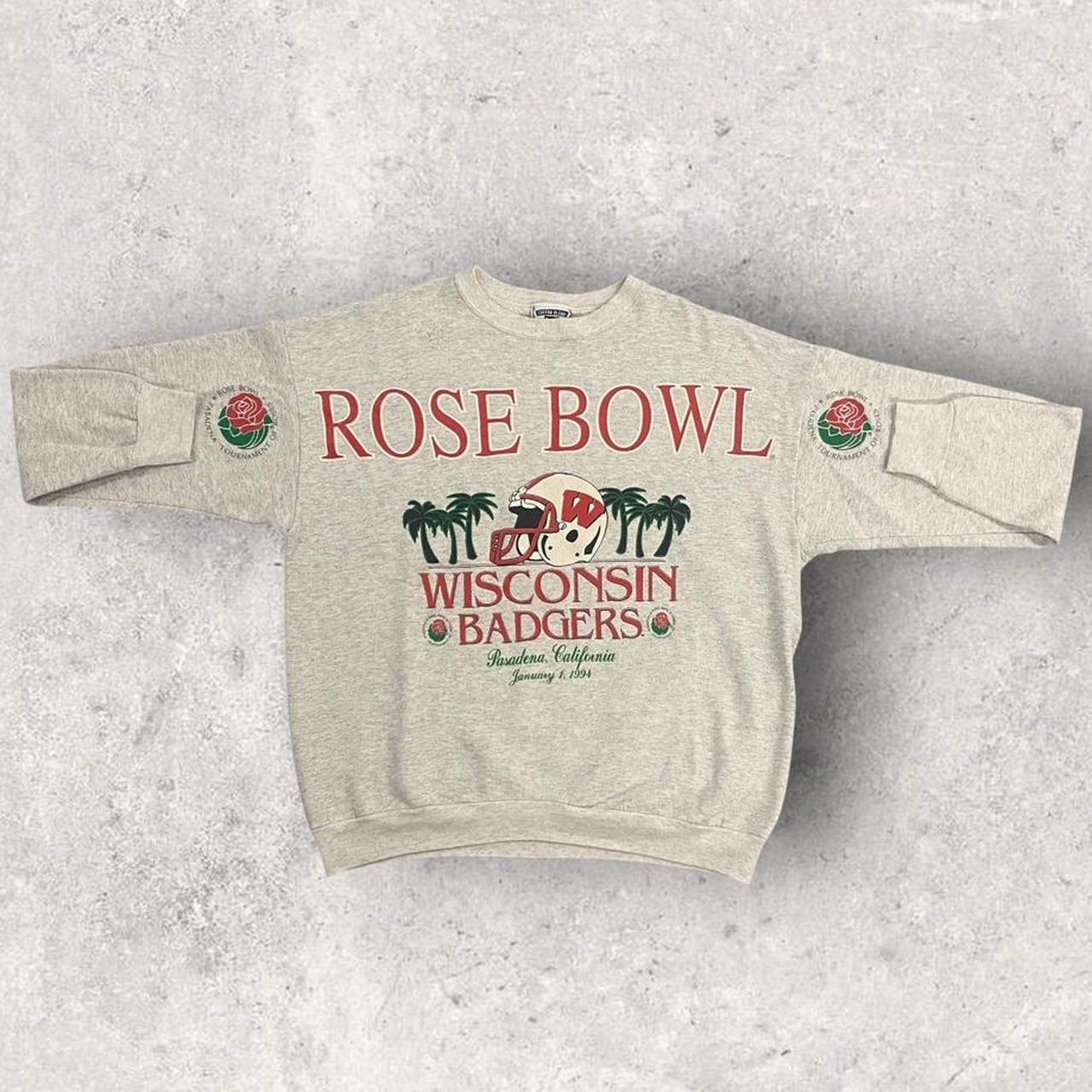 Vintage 90s USA Wisconsin Badgers varsity Rose Bowl California American Football sweatshirt