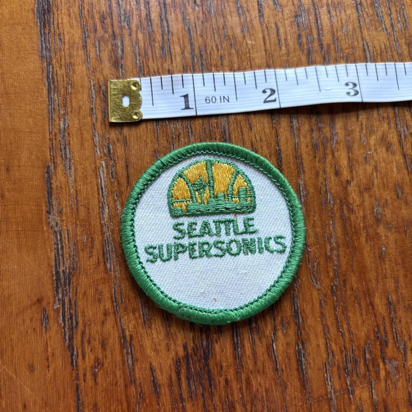 Vintage 80s USA Seattle SuperSonics NBA basketball embroidered patch