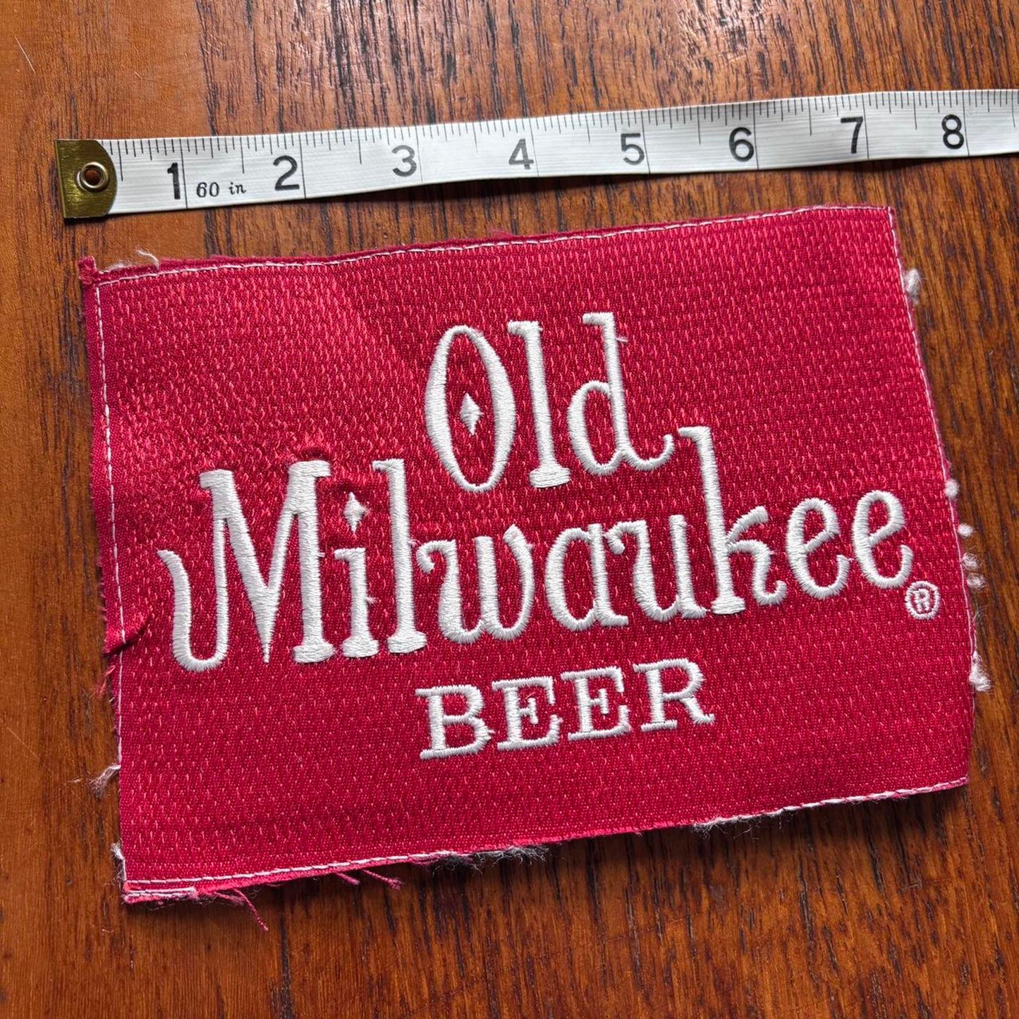 Vintage 90s USA Old Milwaukee Beer alcohol large embroidered patch
