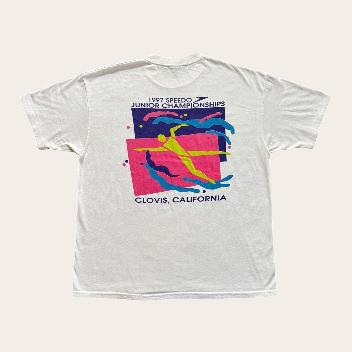 Vintage 90s USA Speedo junior swimming championships California t-shirt