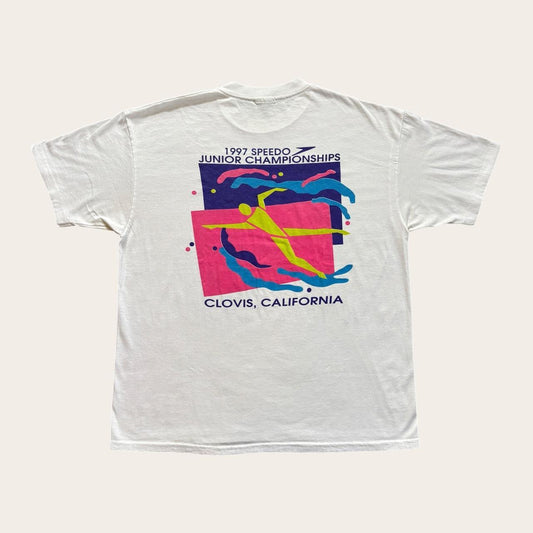 Vintage 90s USA Speedo junior swimming championships California t-shirt