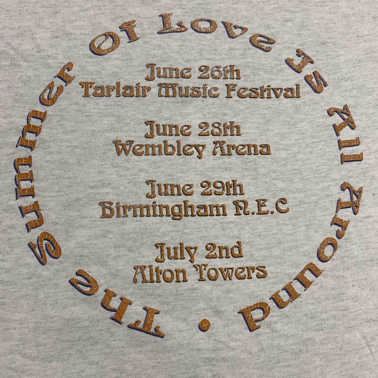 Vintage 90s Wet Wet Wet rock band summer of love UK tour graphic band t-shirt