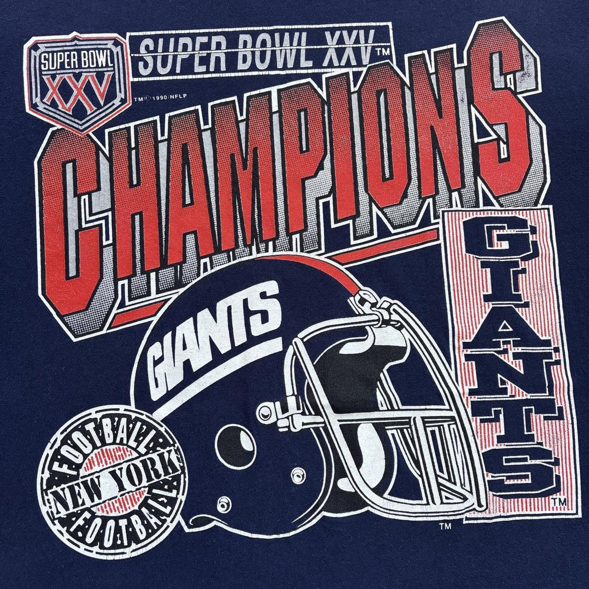 Vintage 90s USA New York Giants Super Bowl 25 NFL American Football t-shirt
