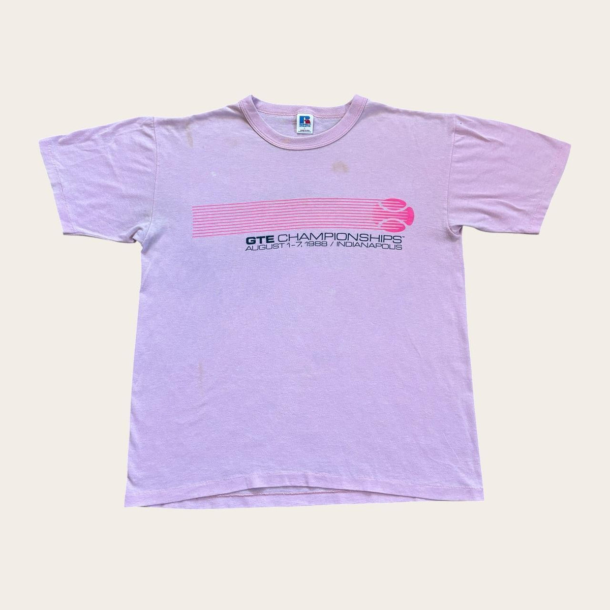 Vintage 80s USA tennis tournament GTE championships Indianapolis t-shirt