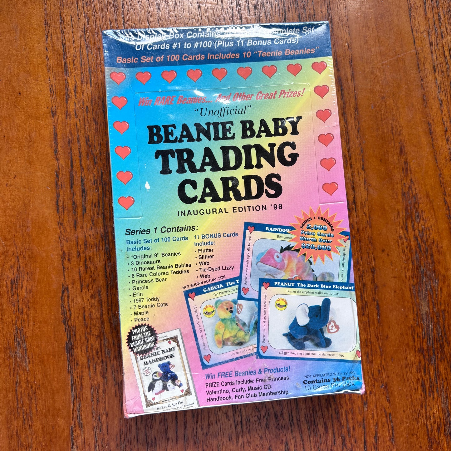 Vintage 90s USA Beanie Baby Trading Cards Sealed Box