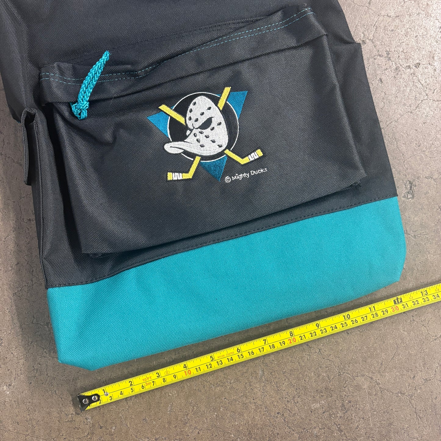 Vintage 90s USA Anaheim Mighty Ducks NHL Ice Hockey Backpack (Deadstock)