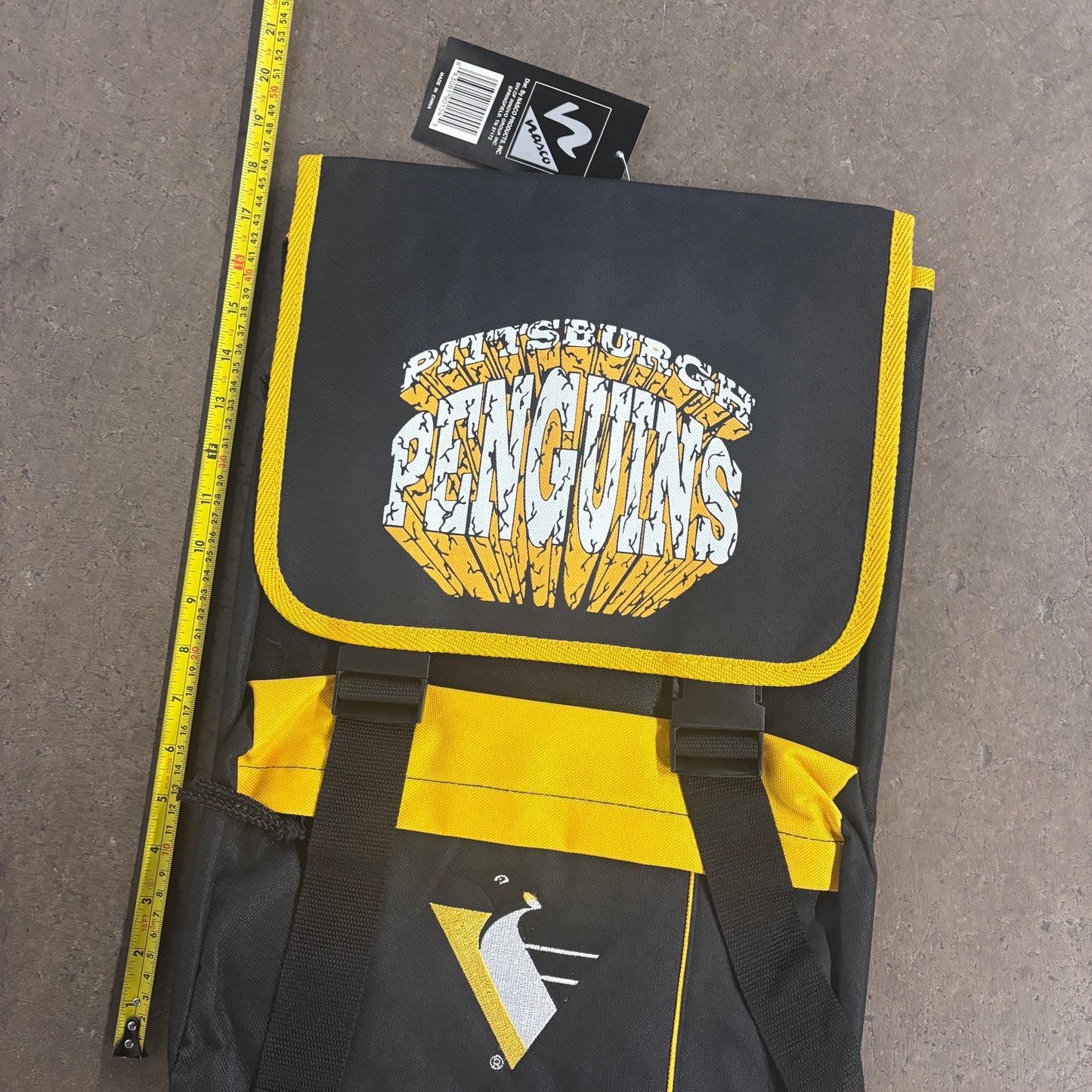 Vintage 90s USA Pittsburgh Penguins NHL Ice Hockey Backpack (Deadstock)