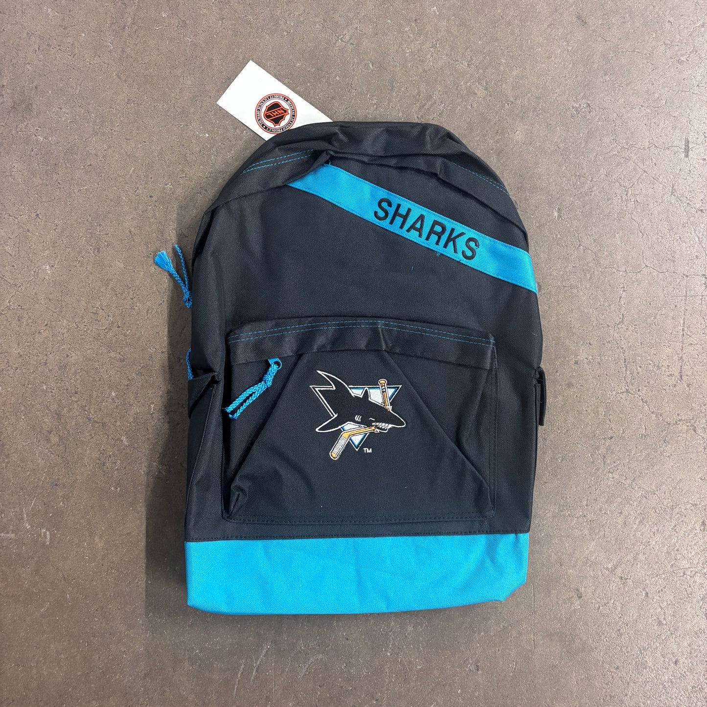 Vintage 90s USA San Jose Sharks NHL Ice Hockey Backpack (Deadstock)