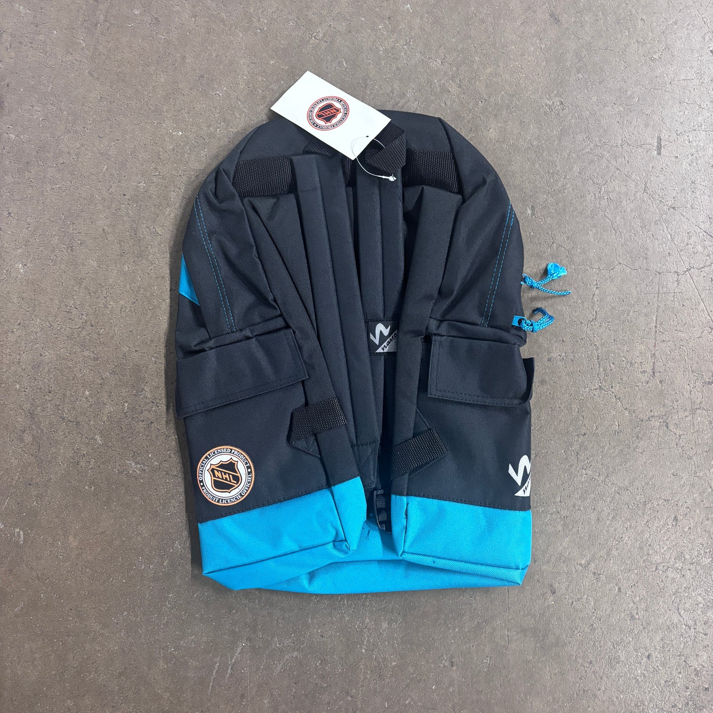 Vintage 90s USA San Jose Sharks NHL Ice Hockey Backpack (Deadstock)
