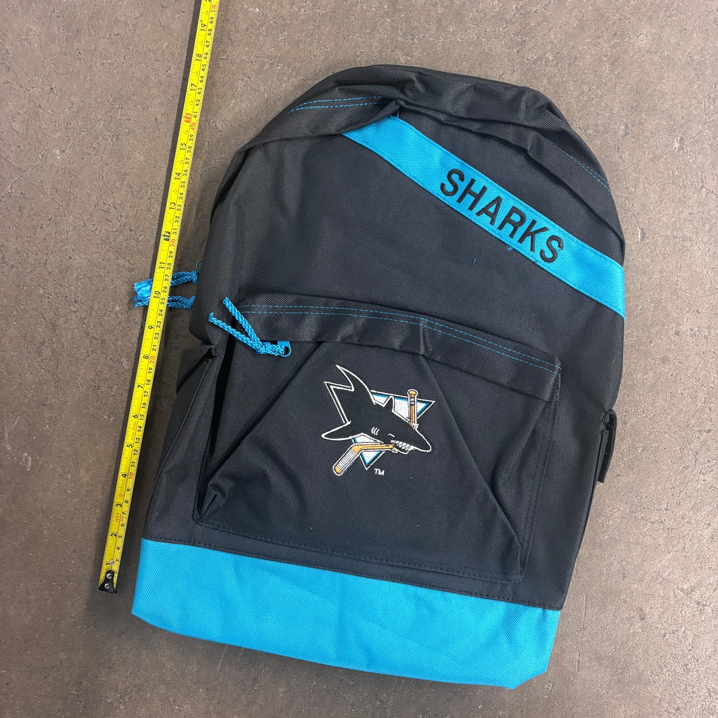 Vintage 90s USA San Jose Sharks NHL Ice Hockey Backpack (Deadstock)