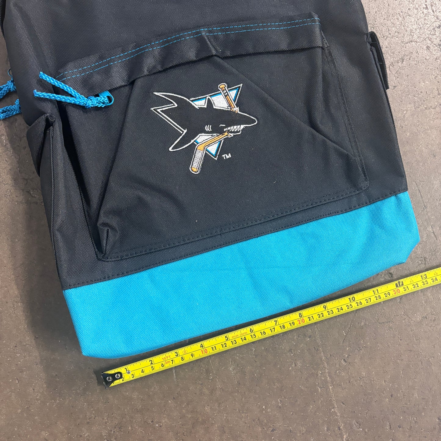 Vintage 90s USA San Jose Sharks NHL Ice Hockey Backpack (Deadstock)