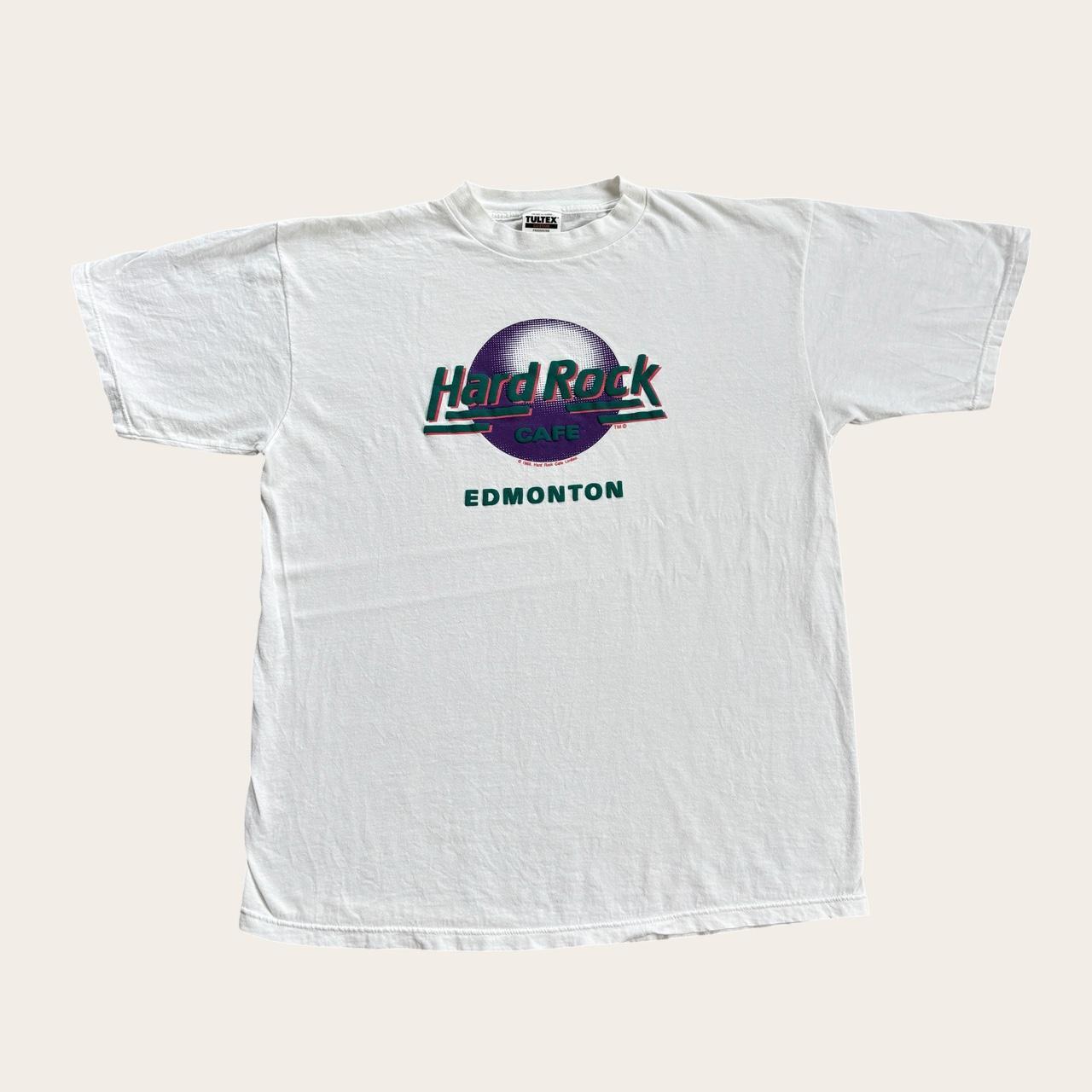 Vintage 80s Hard Rock Cafe Edmonton Canada bar restaurant t-shirt