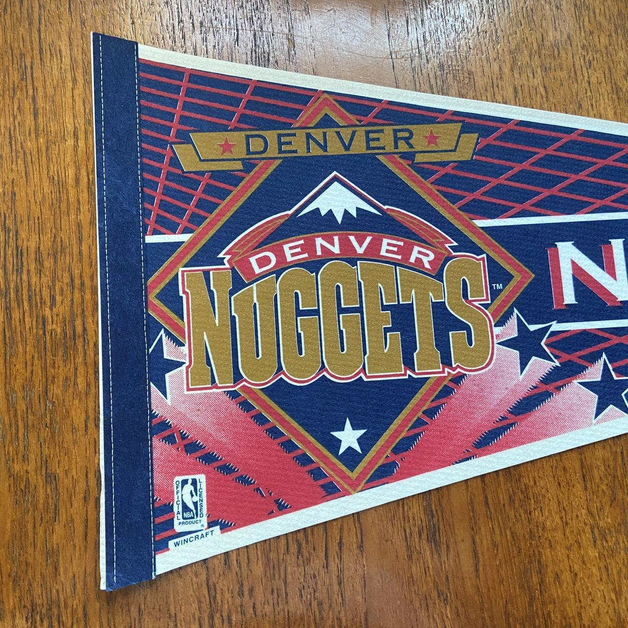 Vintage 90s USA Denver Nuggets NBA basketball felt pennant