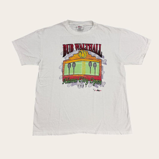 Vintage 90s USA Alamo city open tennis tournament Texas graphic t-shirt