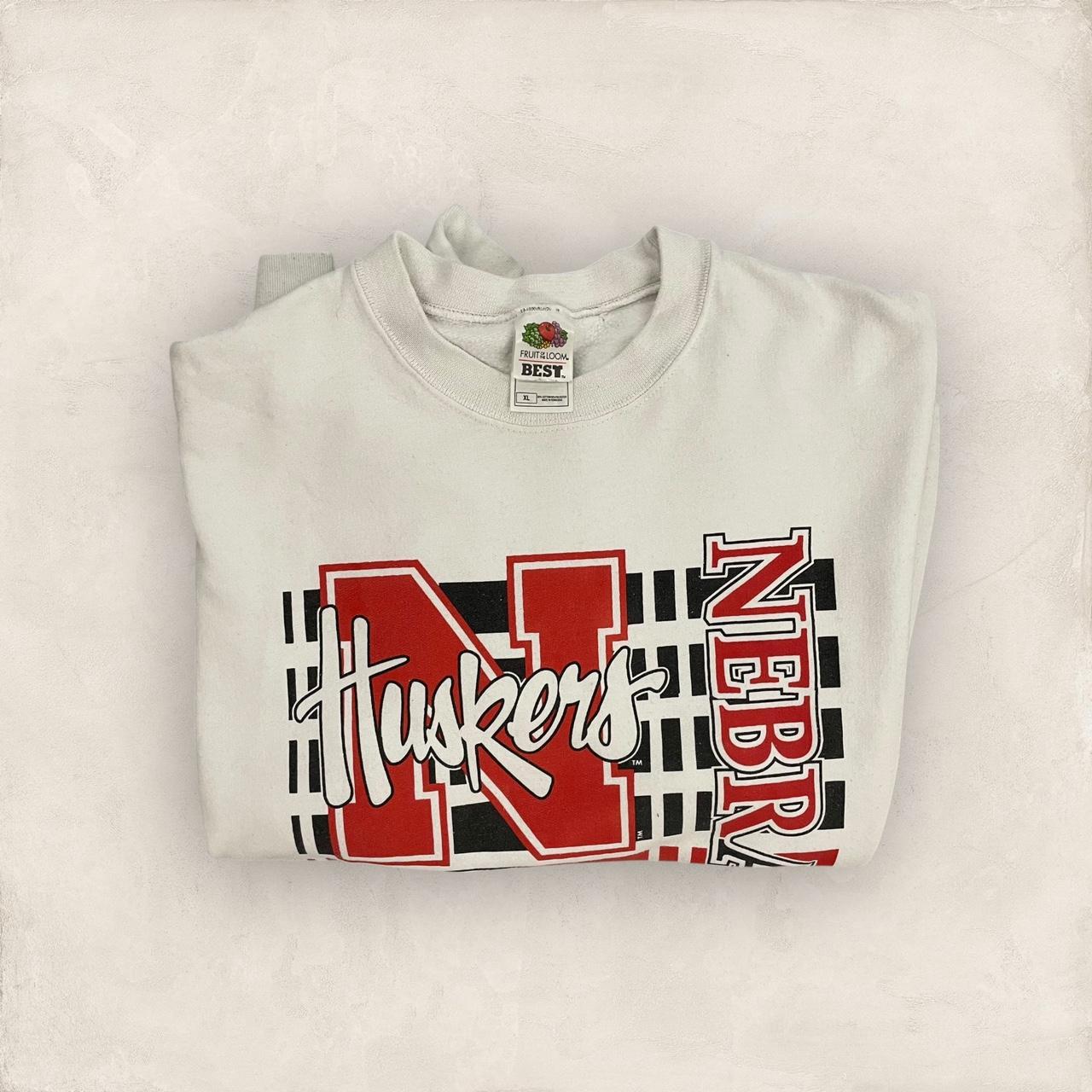 Vintage 90s USA Nebraska Huskers university varsity American Football graphic sweatshirt