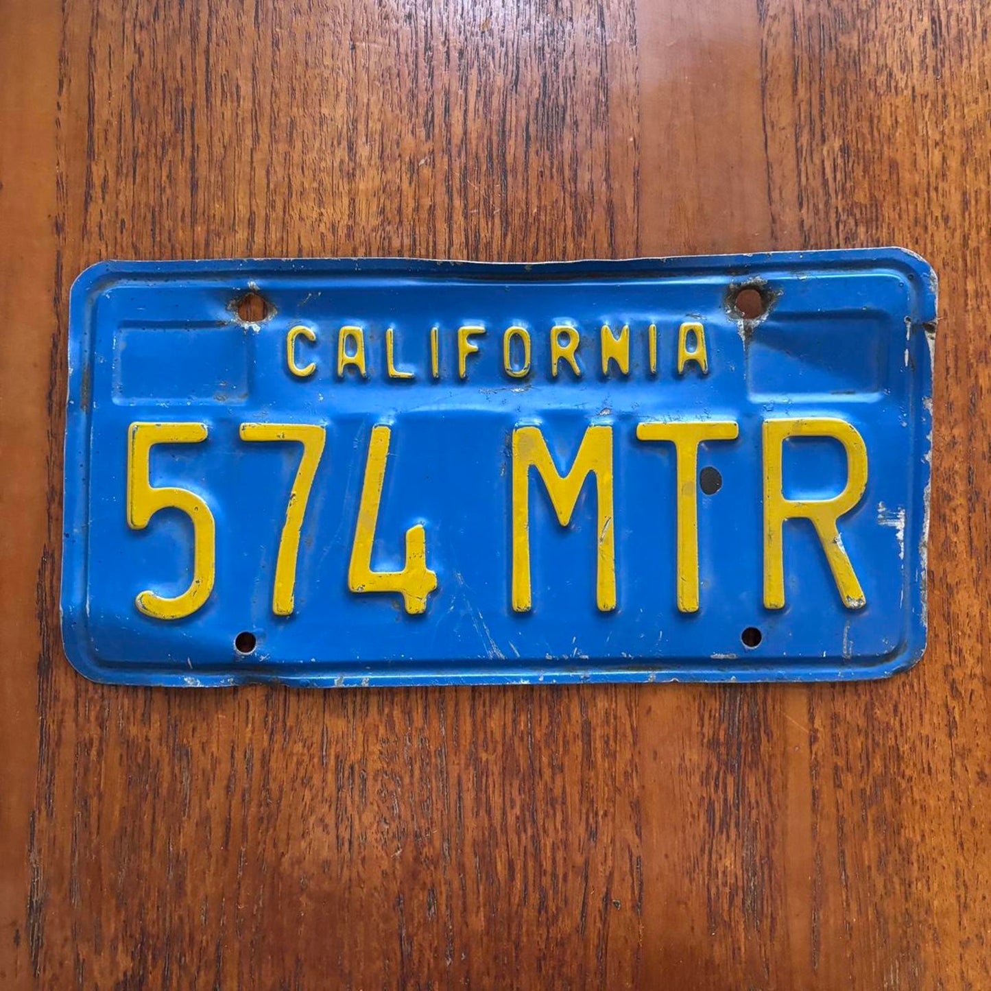 Vintage 70s USA California American license plate