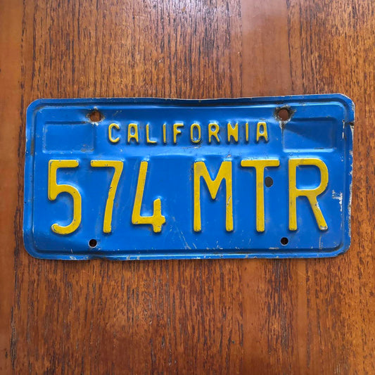 Vintage 70s USA California American license plate