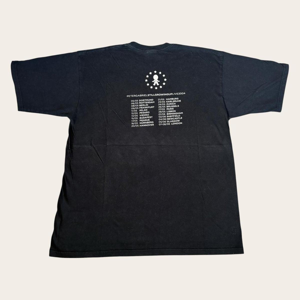 Vintage Y2K Peter Gabriel still grown up European tour music band t-shirt