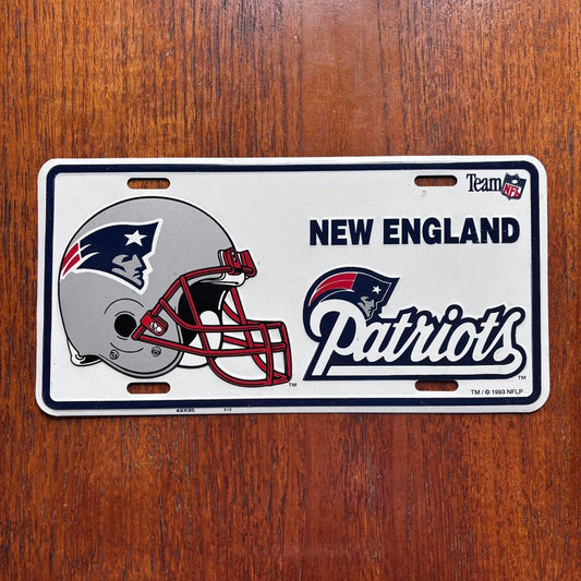 Vintage 90s USA New England Patriots NFL American license plate
