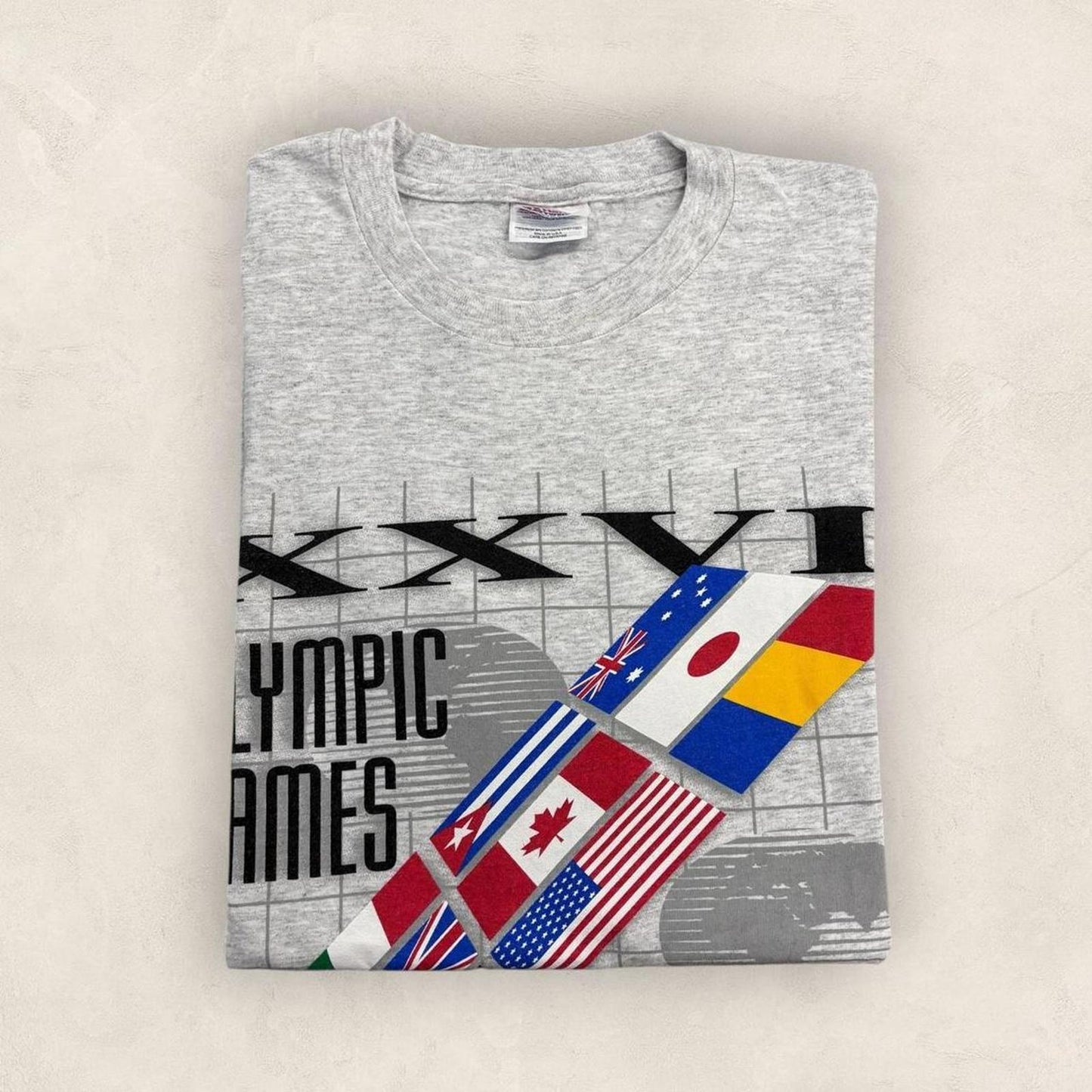Vintage 90s USA Atlanta Olympics summer games athletics graphic t-shirt